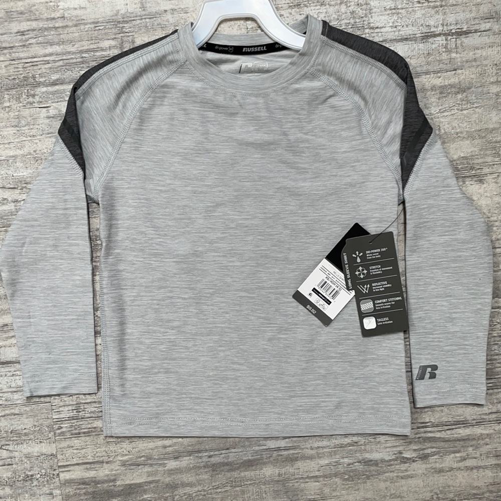 NWT X Small Boys’ Long Sleeve Active Shirt from Russell